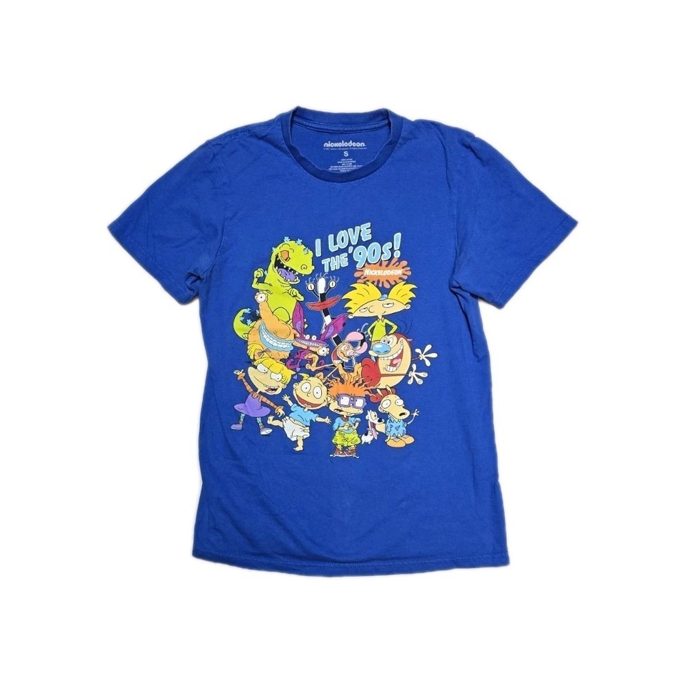 Nickelodeon Small Blue Cartoon Graphic Tee Shirt Rugrats
